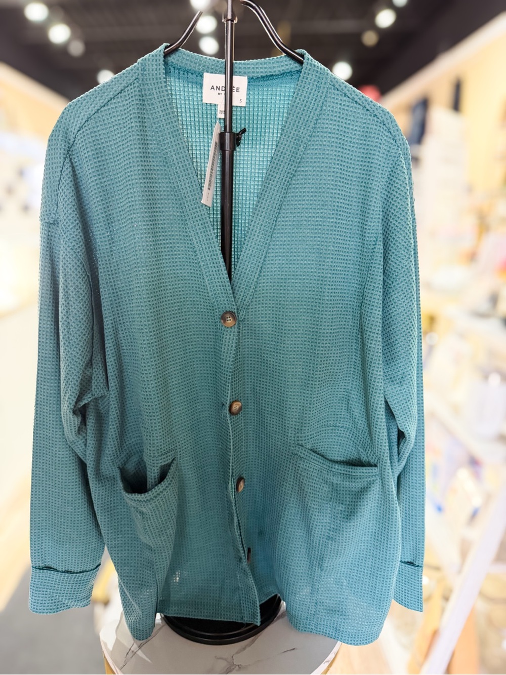 Teal Buttoned Cardigan